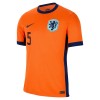 Camisola Holanda Ake 5 Homen Equipamento 1ª Euro 2024